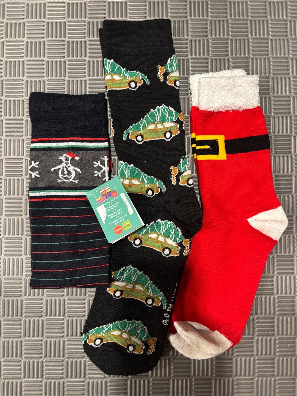 Holiday Crew Socks - Pack of 3, Christmas Vacation theme